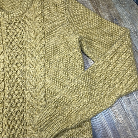 GAP Marl Chunky CA Moss Lambswool Knitted Sweater Size M - Picture 5 of 13